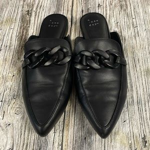 A New Day Black Mules with Chunky Chain 8